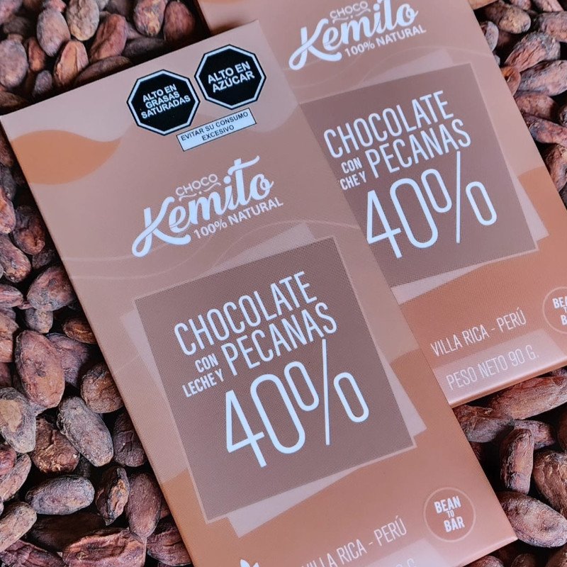 Choco Kemito Leche y Pecanas 25g