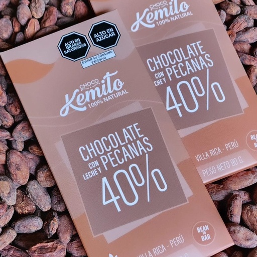 [CHKE0020] Choco Kemito Leche y Pecanas 25g